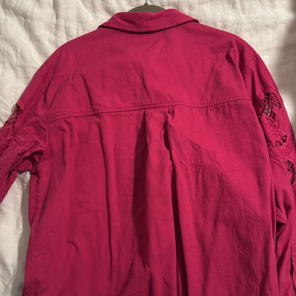 Sezane Nina Shirt Fuchsia - Size 8 - Picture 5 of 5